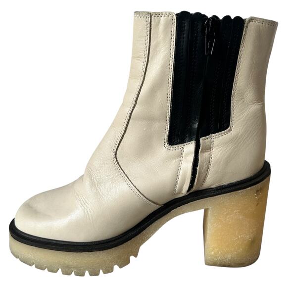 Free People James Chelsea Boot Bone White Chunky Platform Boho Wmn Size 37.5 - Picture 5 of 10